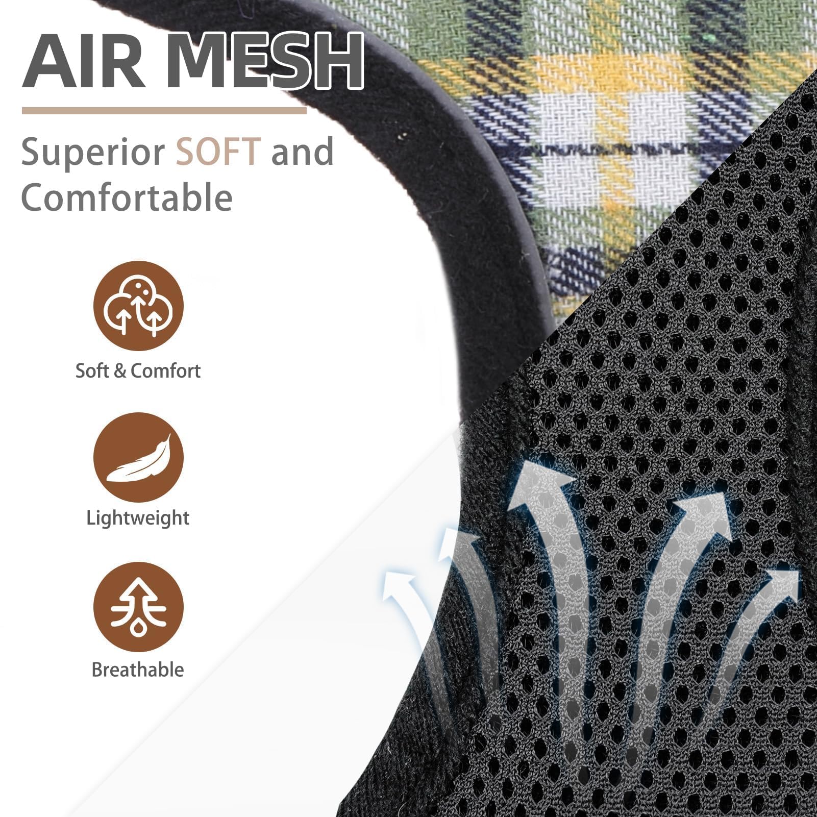 PUPTECK soft air-mesh harness breathable material keeps pets cool