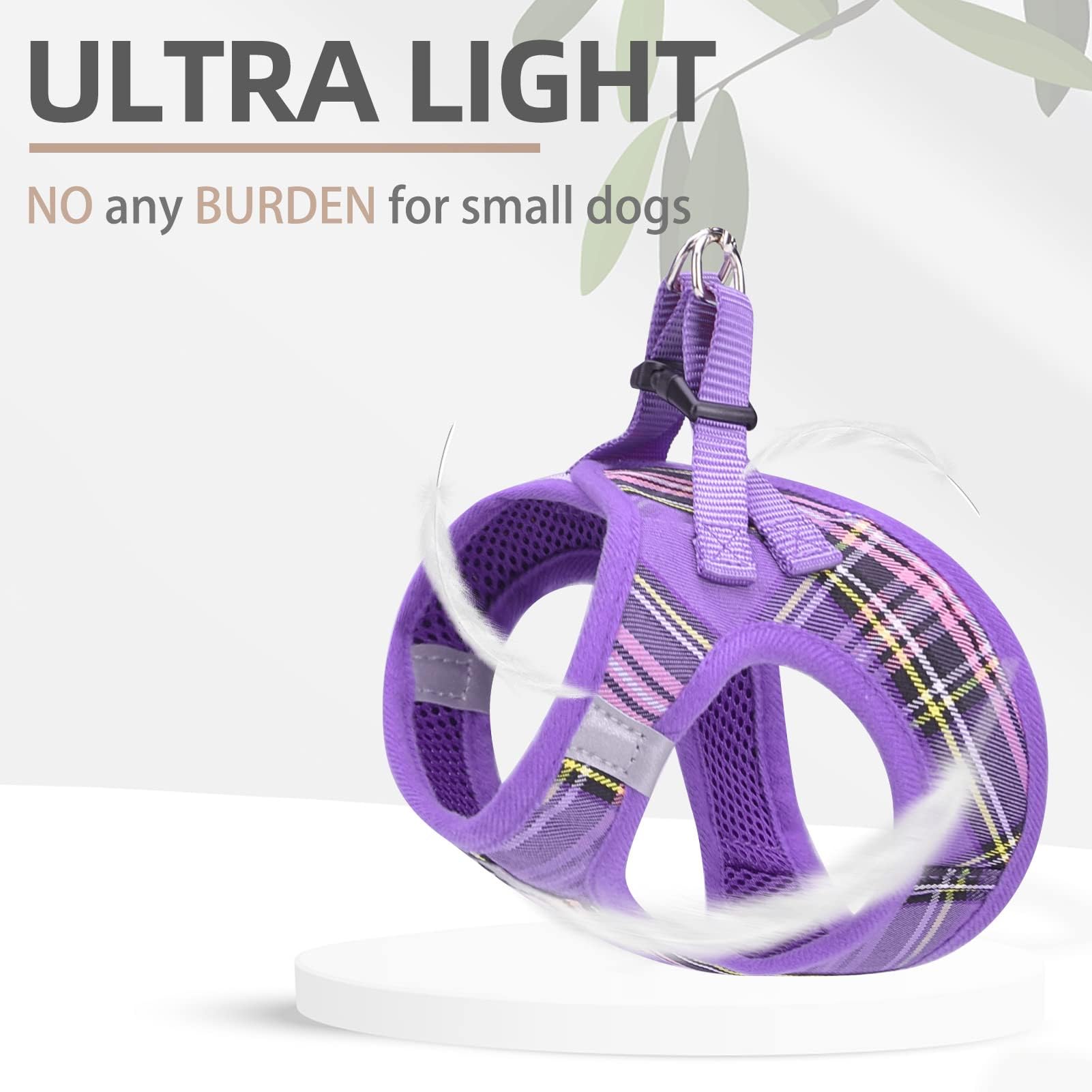 PUPTECK soft air-mesh harness material for all-day comfort