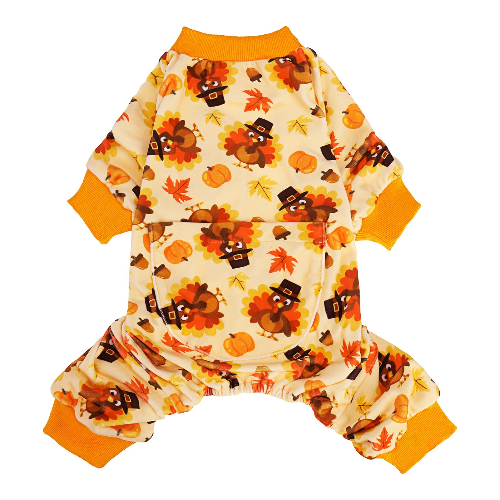 PUPTECK soft fleece dog pajamas front view for cozy warmth