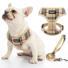 PUPTECK soft mesh harness in beige for comfortable all-day wear