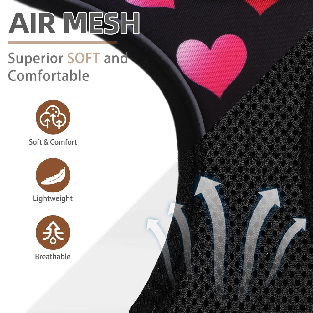 PUPTECK soft mesh harness leash set while walking helps control safely