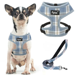 PUPTECK soft mesh harness front view shows breathable fabric for all-day comfort