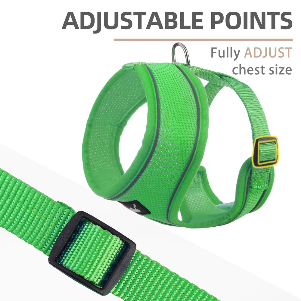 PUPTECK soft-edge harness close-up emphasizes gentle edges for sensitive skin.