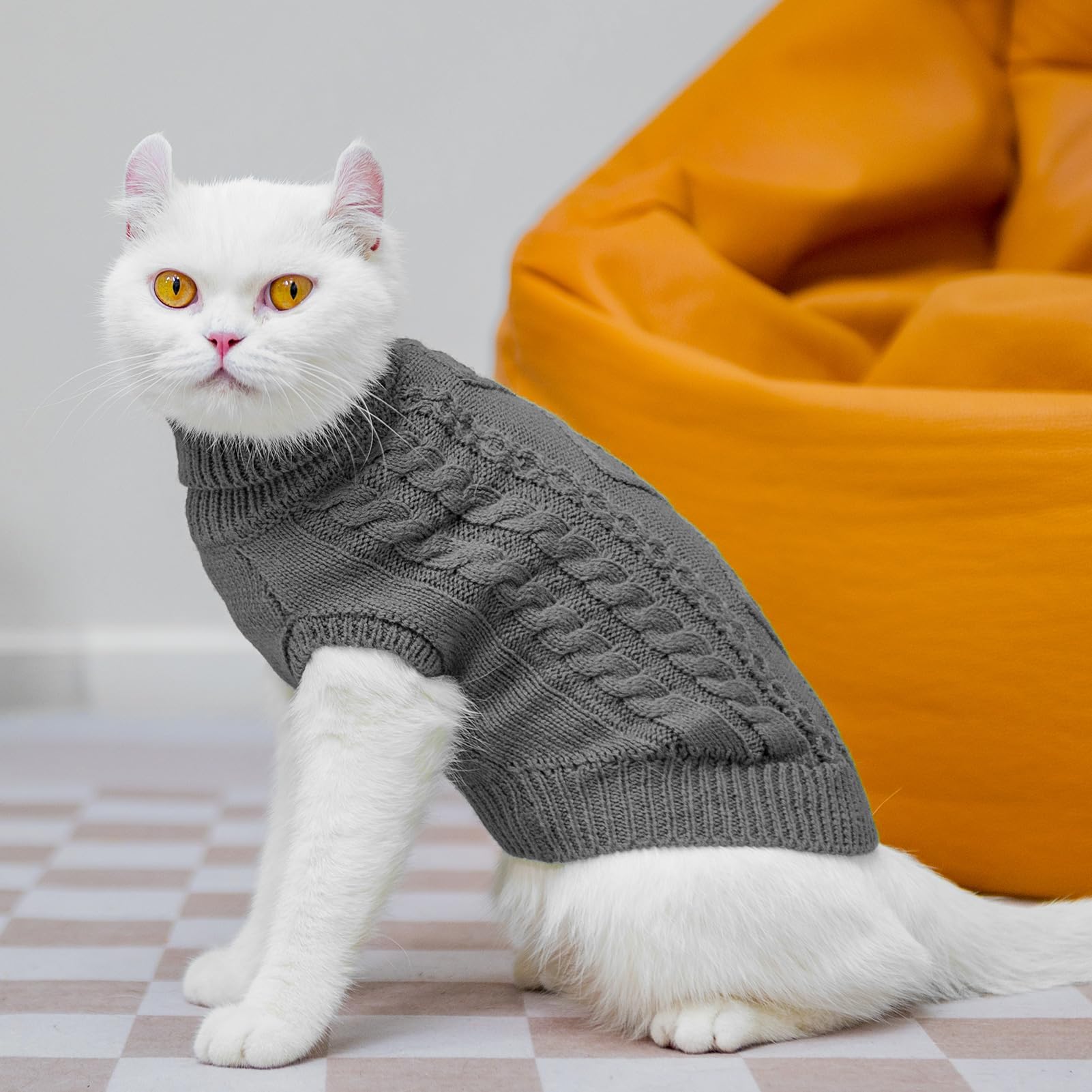 PUPTECK suéter gato-perro uso interior/exterior para climas fríos.