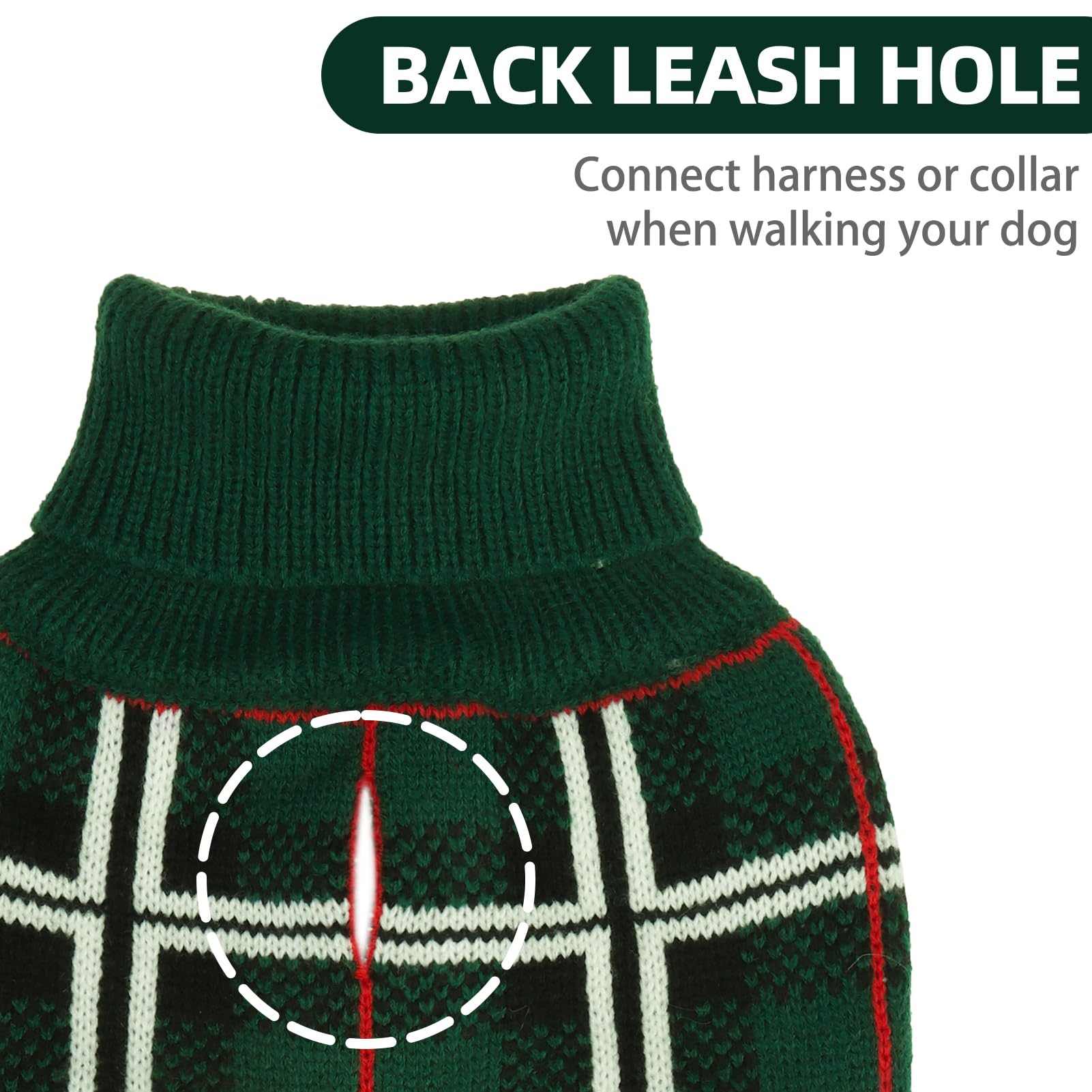 PUPTECK pullover sweater design enables quick on-off wearing.