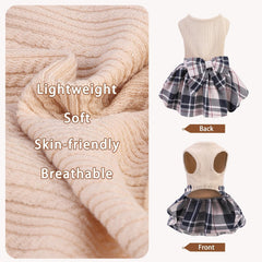 PUPTECK vestido para perro, tejido suave, enfoque suave, cómodo todo el día.