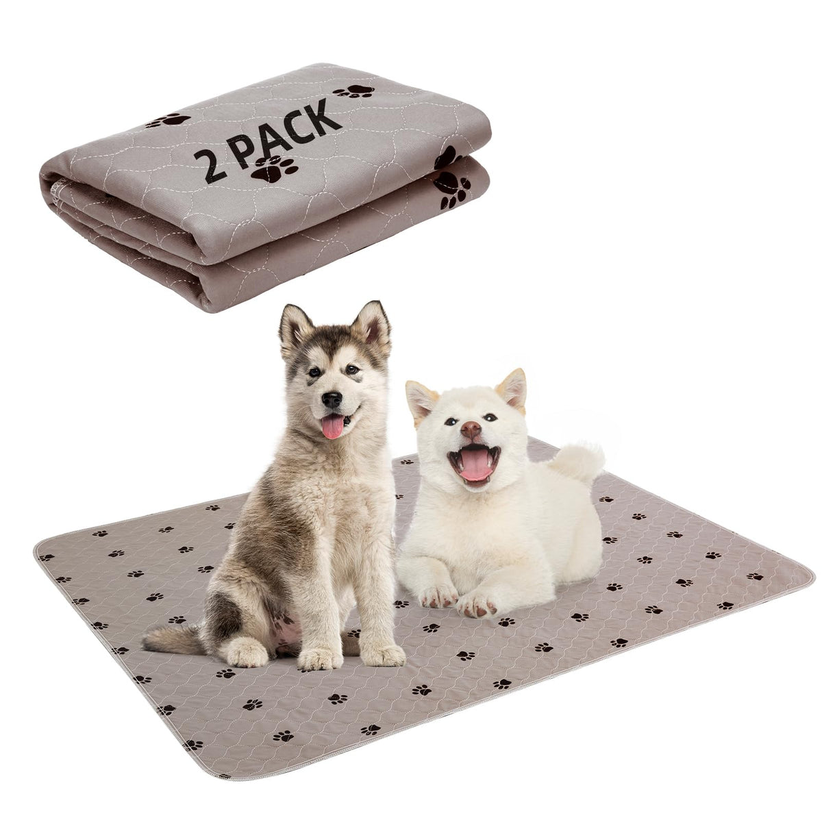 PUPTECK washable pee pad with absorption layer for quick urine uptake