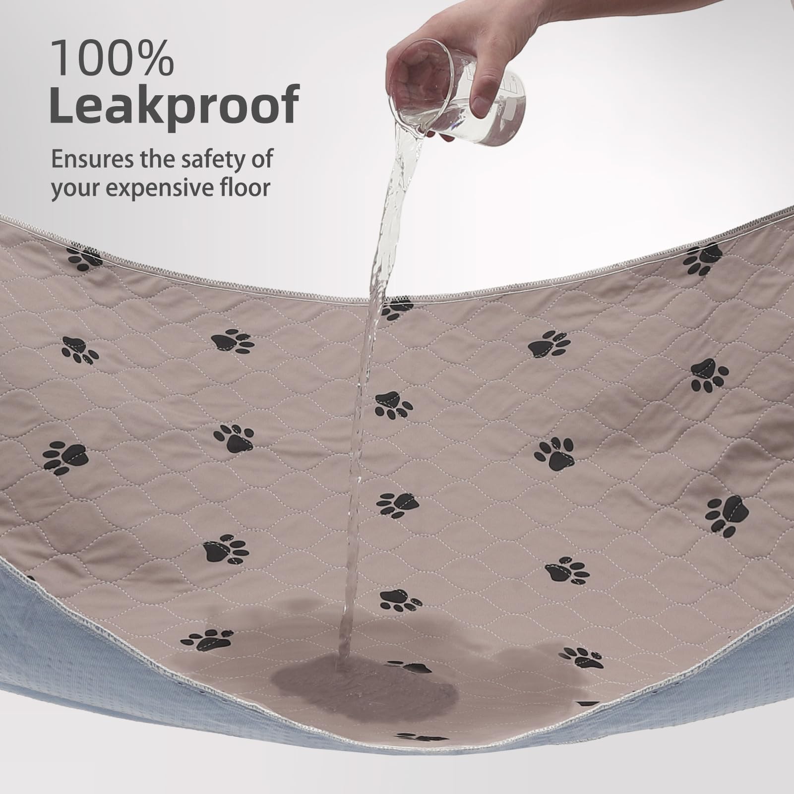 PUPTECK waterproof-layer closeup demonstrates leak prevention on floors.