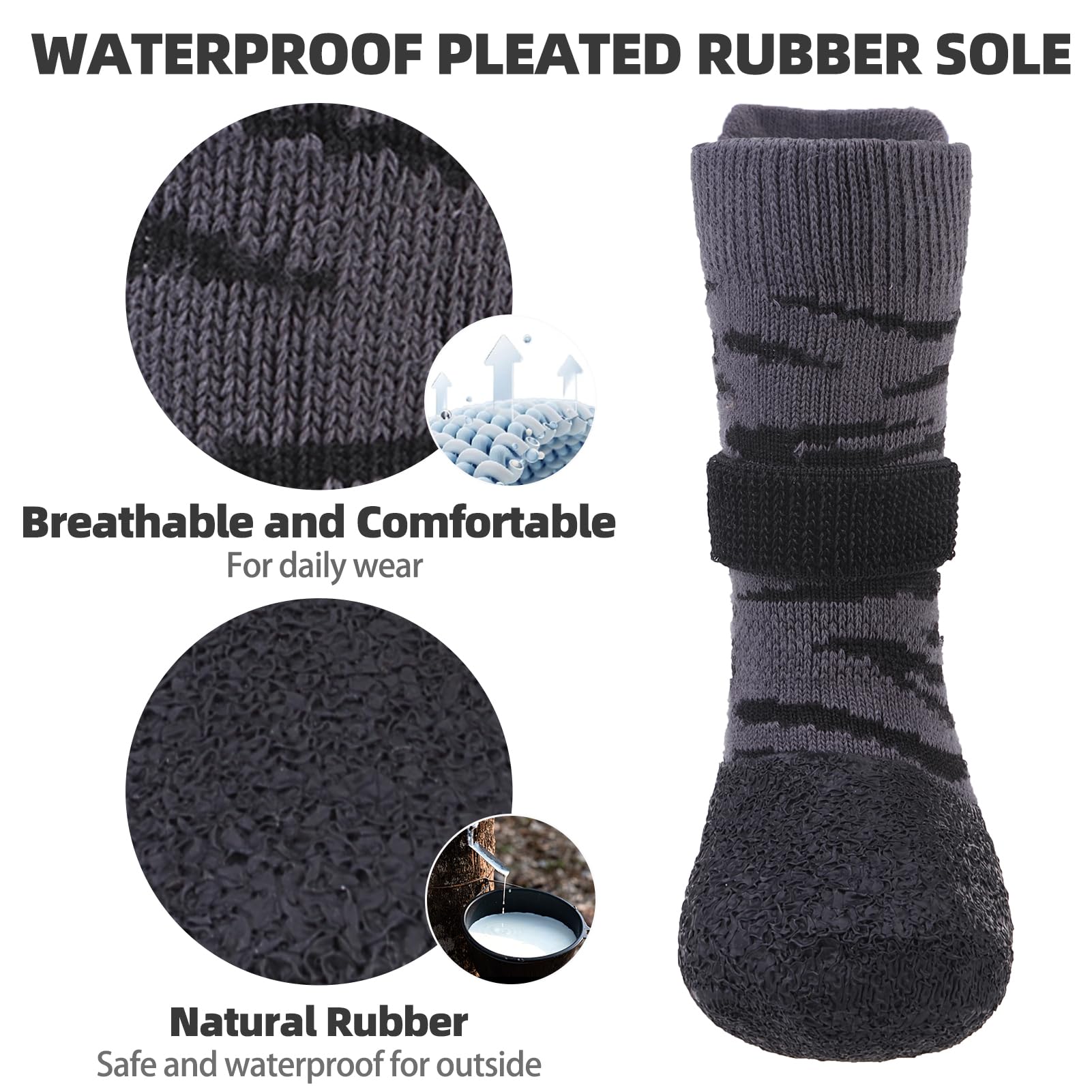 PUPTECK waterproof soles on wet surface keep paws dry