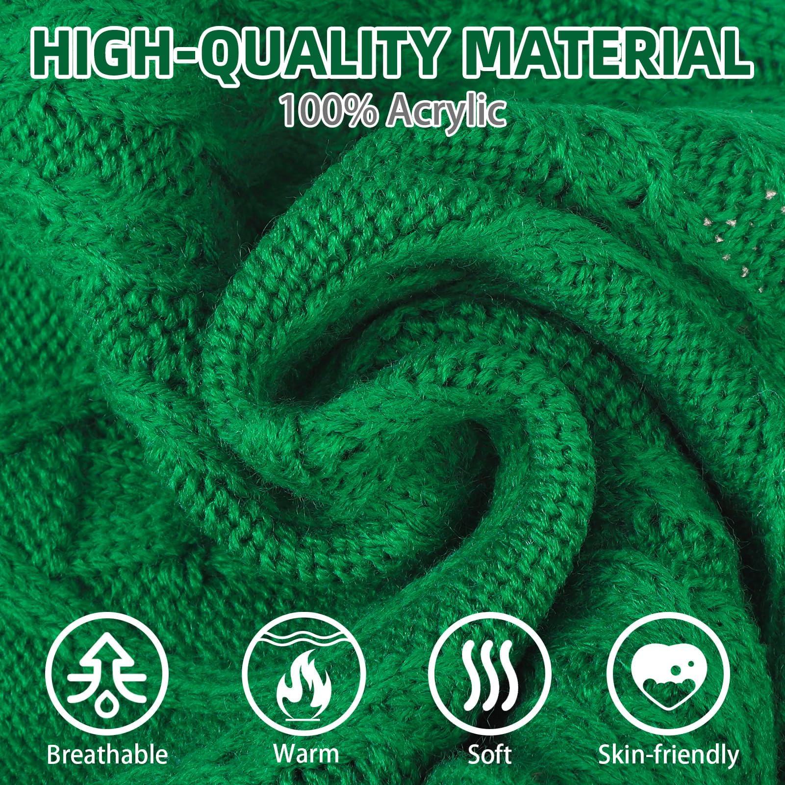 PUPTECK back view of green sweater coat for full coverage and fit.