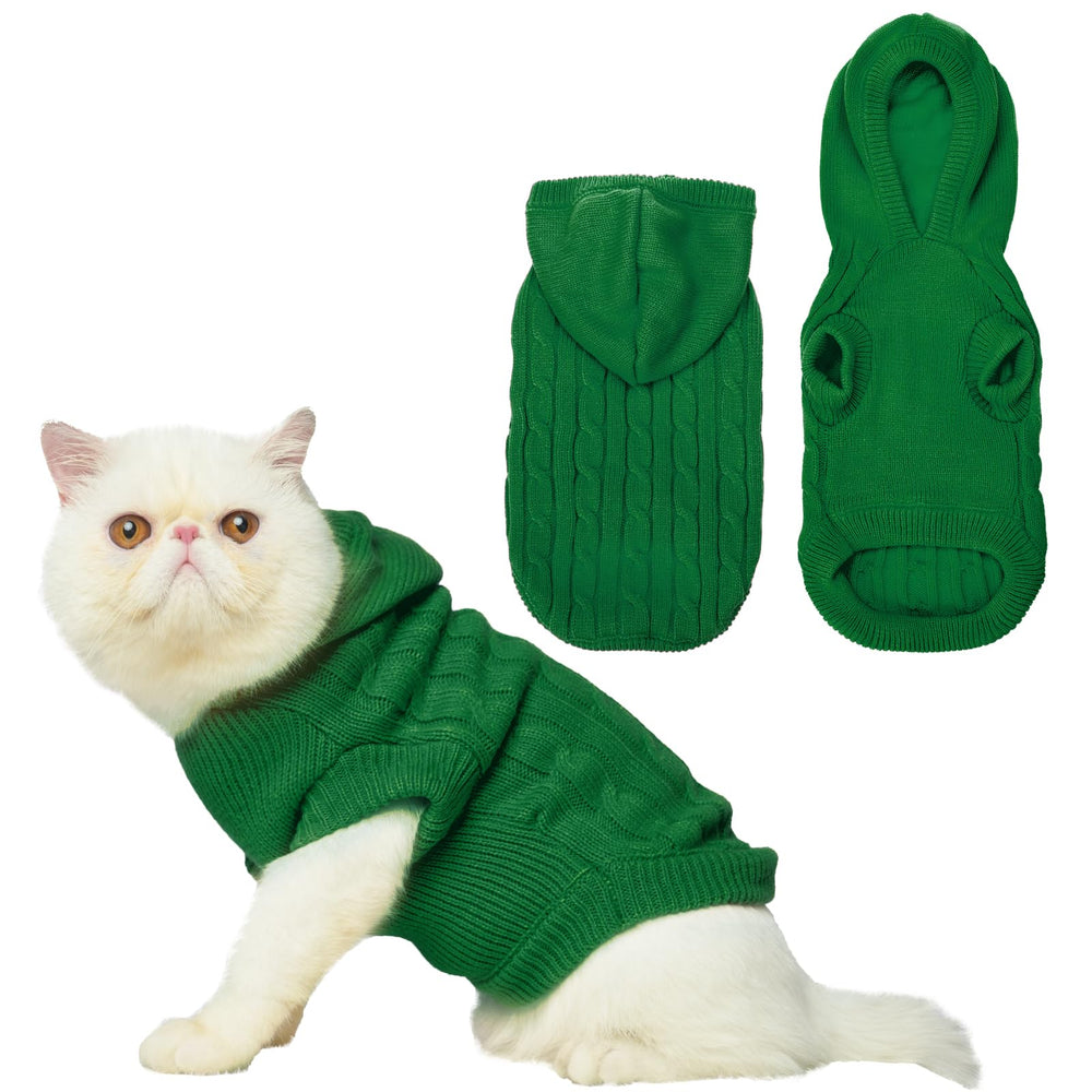 PUPTECK winter sweater coat on a small dog showing cozy warmth for cold walks