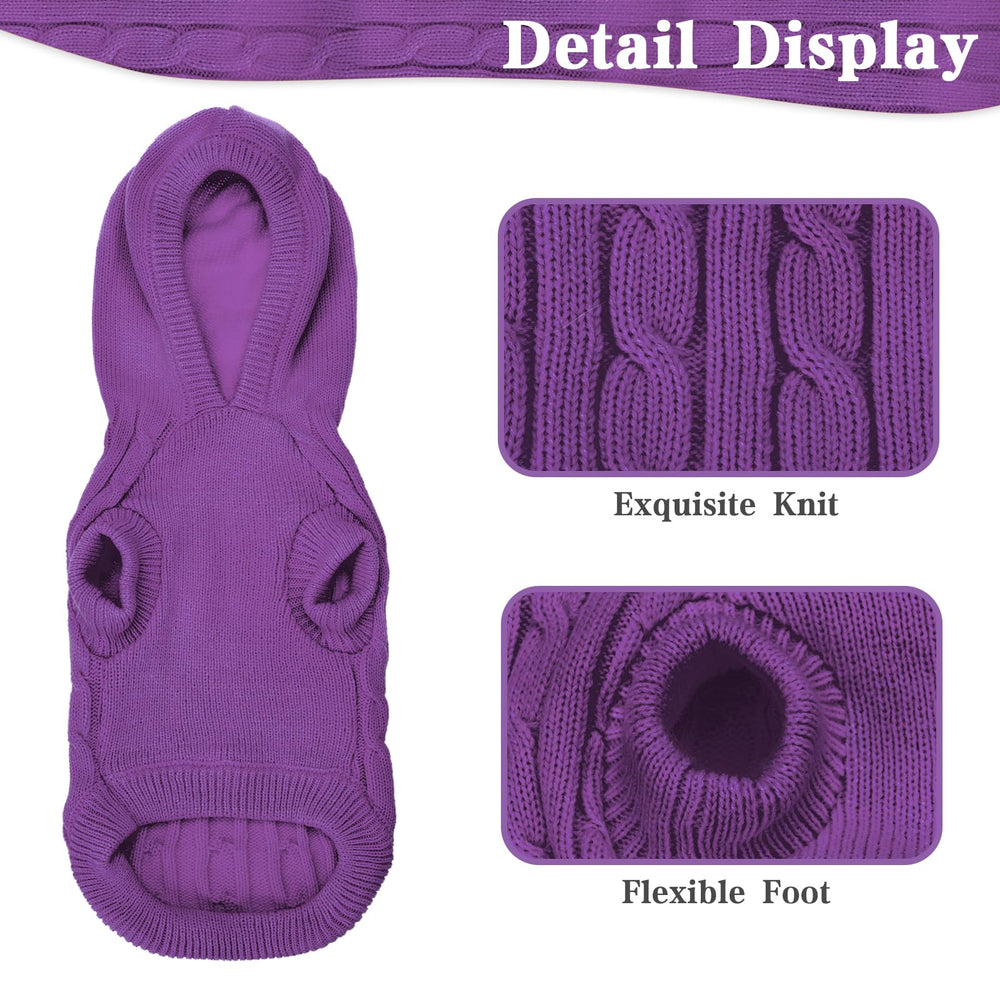 PUPTECK winter knit closeup reveals soft acrylic fabric.