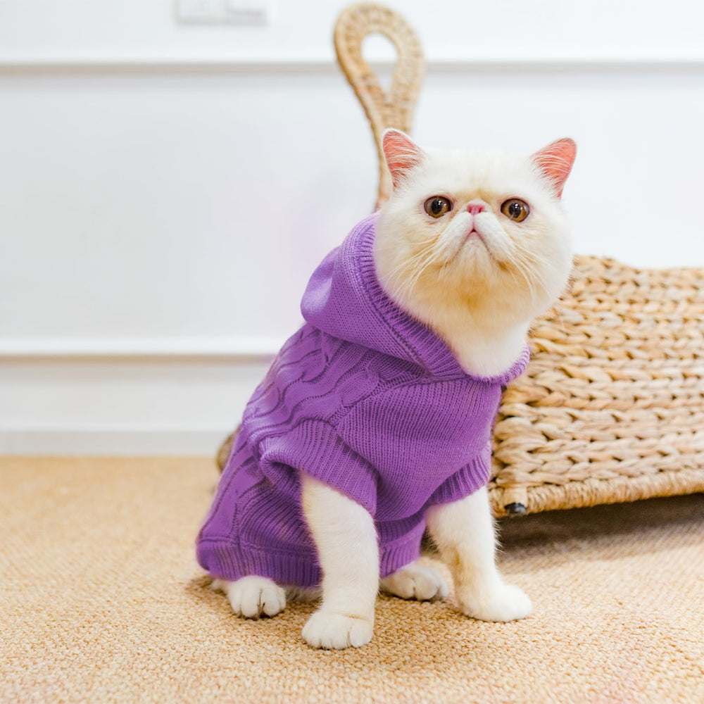 PUPTECK winter sweater size-chart image helps choose the right fit.