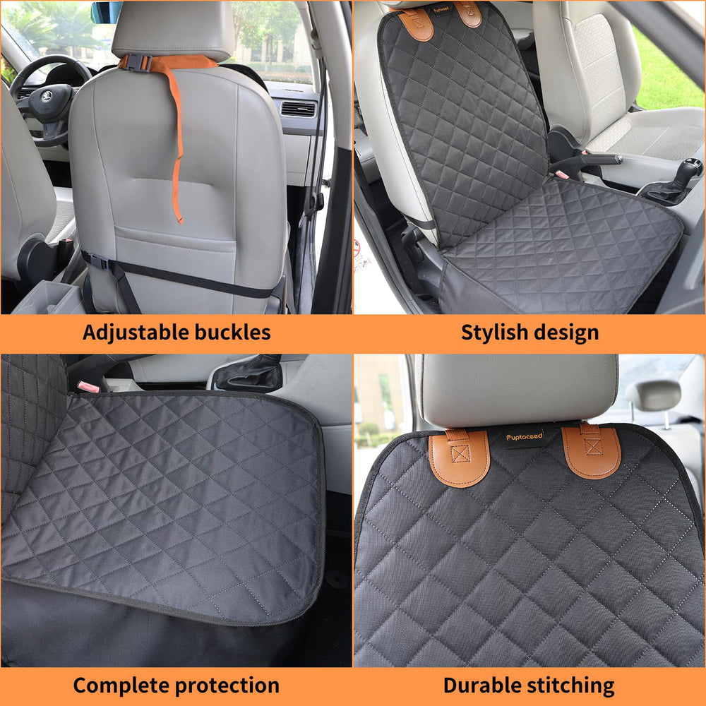 Puptoceed front seat cover non-slip bottom prevents slipping