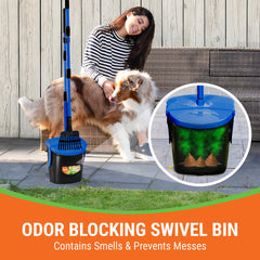 Pupzle bag attachment secures waste bags for easy disposal.