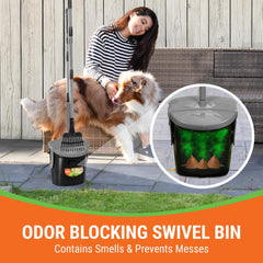 Pupzle rust-resistant rake ensures sturdy waste collection in a single pass.