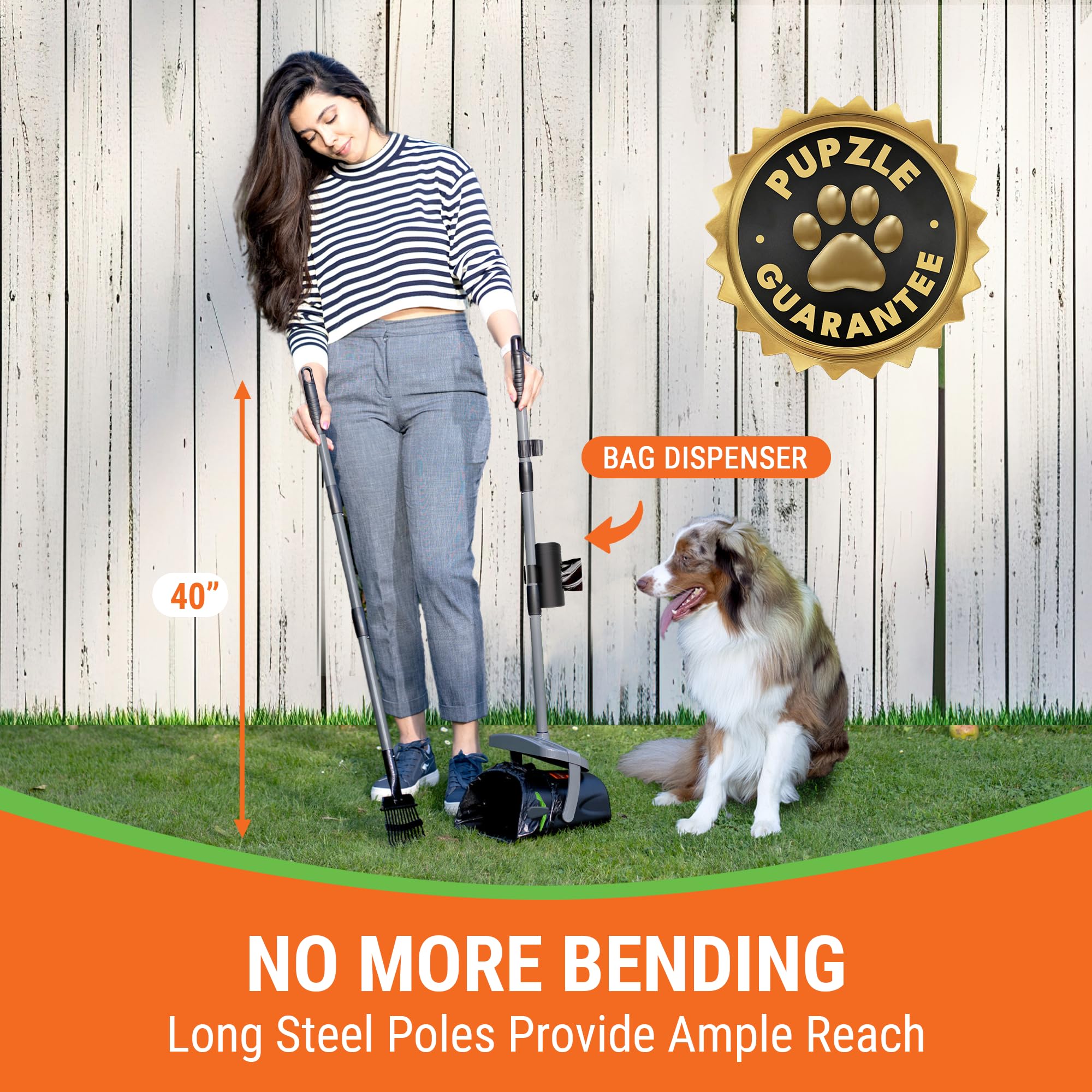 Pupzle swivel bin with odor lid locks in smell for cleaner yards.