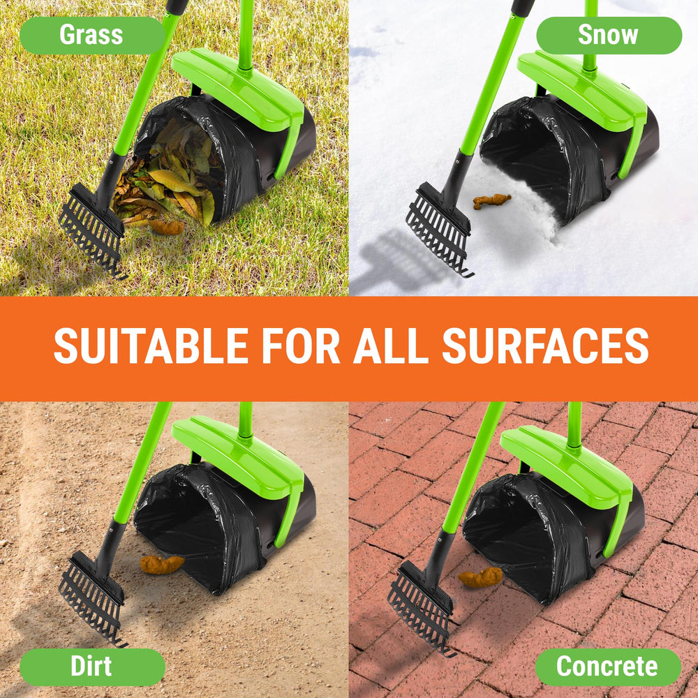 Pupzle yard-cleanup in comfort with 40-inch reach.