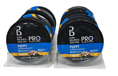 Pure Balance Pro+ Puppy Chicken Stew serving bowl shows convenient single-serving portions.