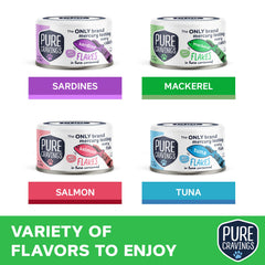 Pure Cravings Flakes Sardine Consommé can with clear broth delivers omega-3 boost.