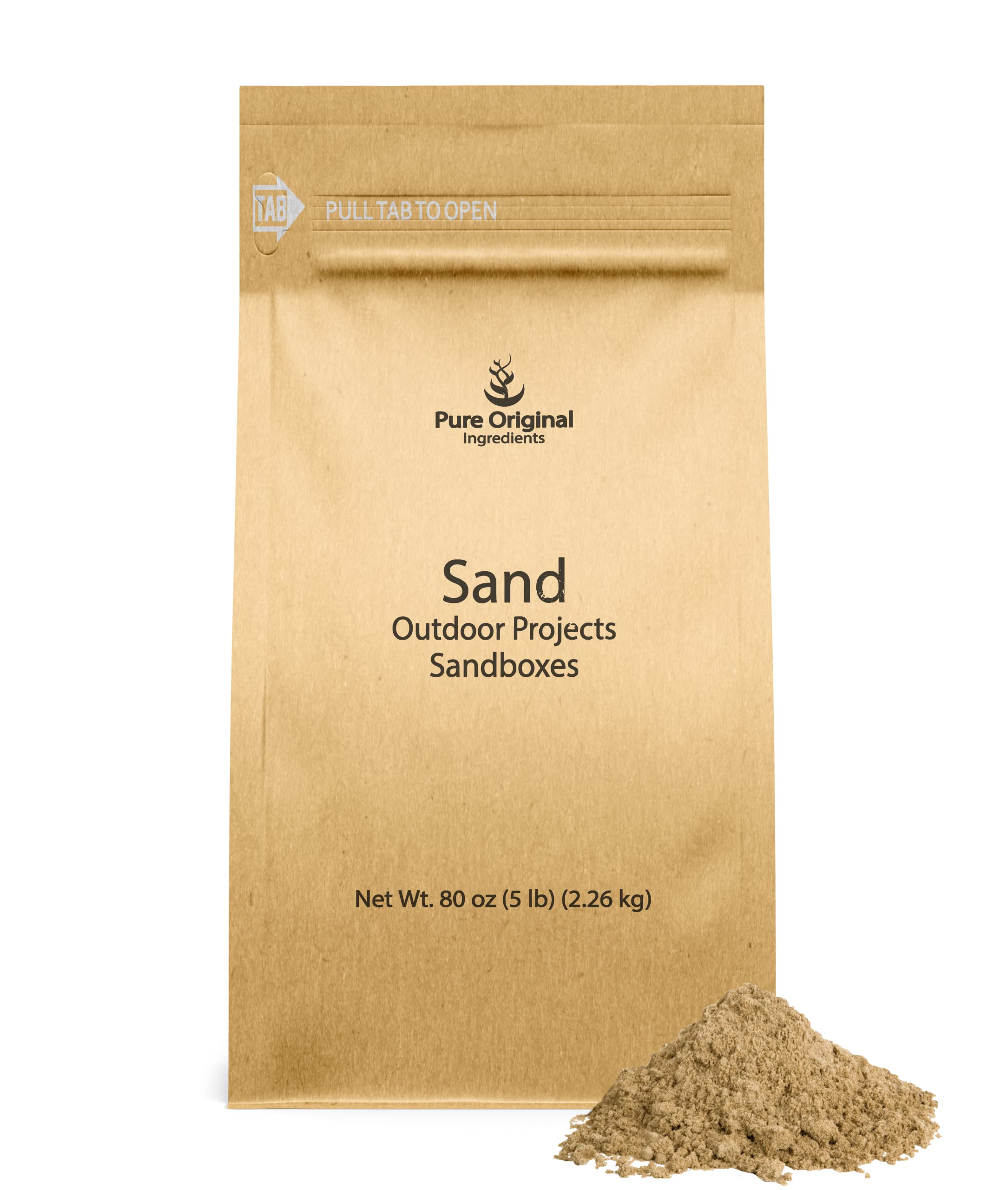 Pure Original Ingredients Sand 5lb bag, washed for clean outdoor use.