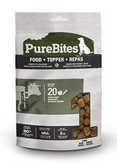 PureBites beef freeze-dried dog food ingredients panel highlights simple human-grade ingredients