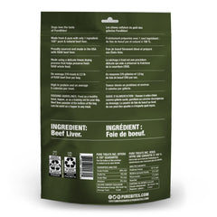 PureBites beef freeze-dried treats in hand—great for training rewards.