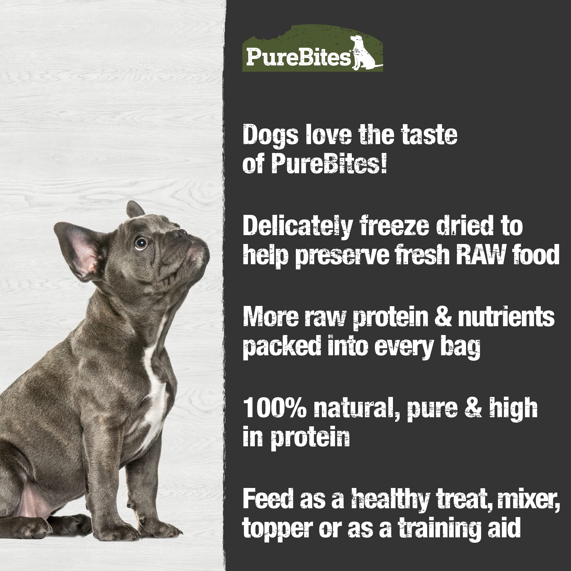 PureBites Beef Freeze Dried Treats USA-sourced beef liver supports a high-protein bite for active dogs