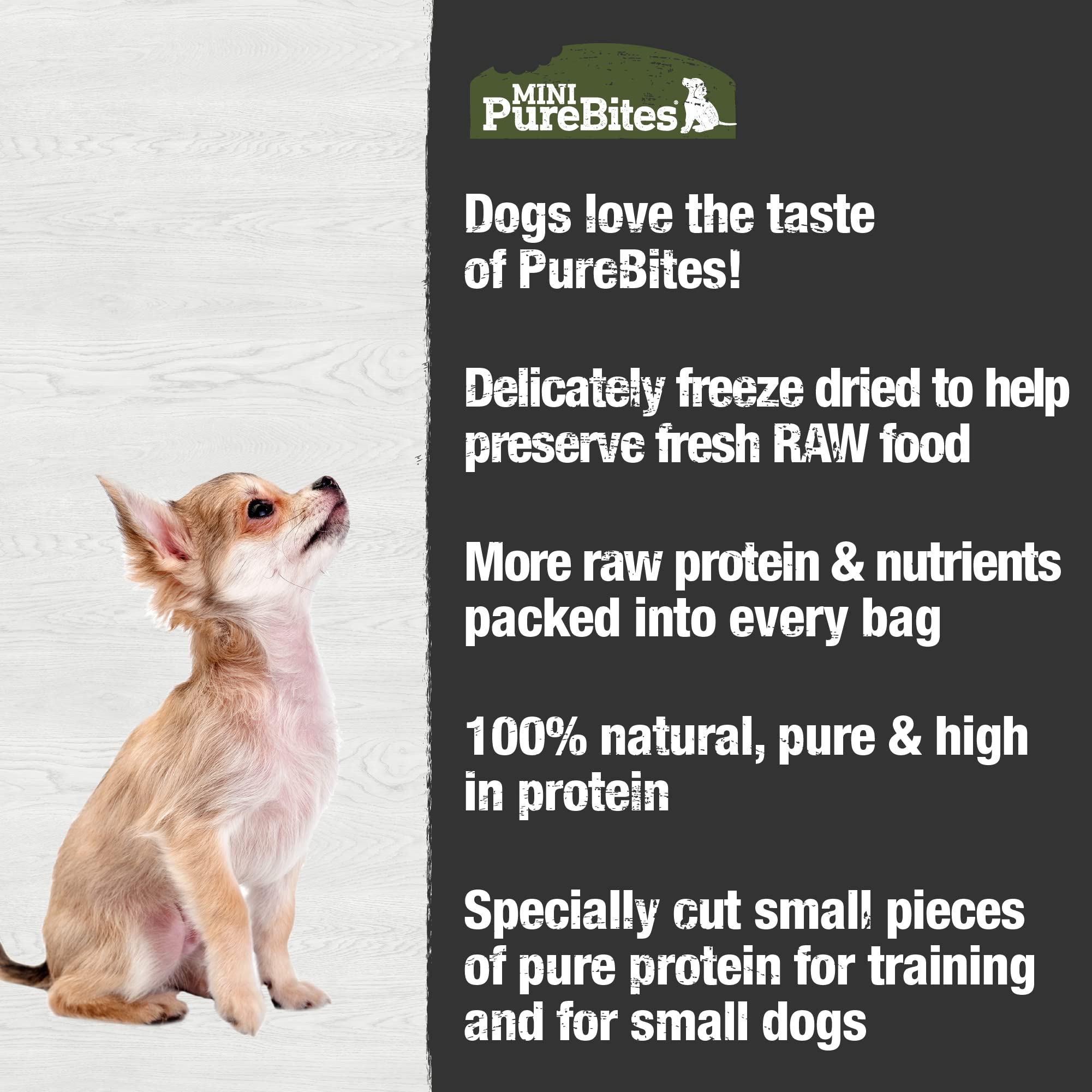 PureBites beef liver pieces close-up, high-protein treat option.