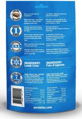 PureBites Freeze-dried lamb liver treats preserve aroma and texture for dogs