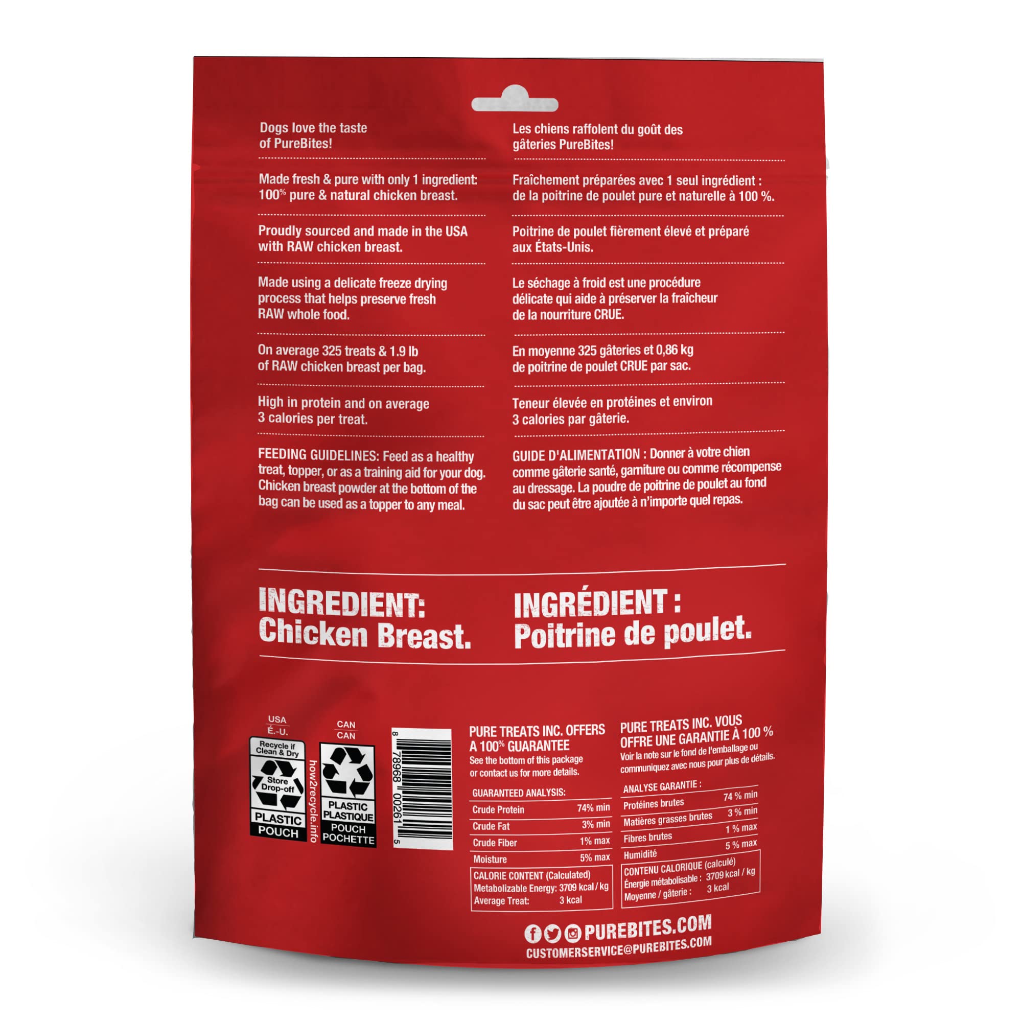 PureBites freeze-dried treats on tray illustrate high-value rewards for training.