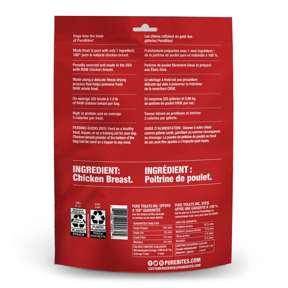 PureBites freeze-dried treats on tray illustrate high-value rewards for training.