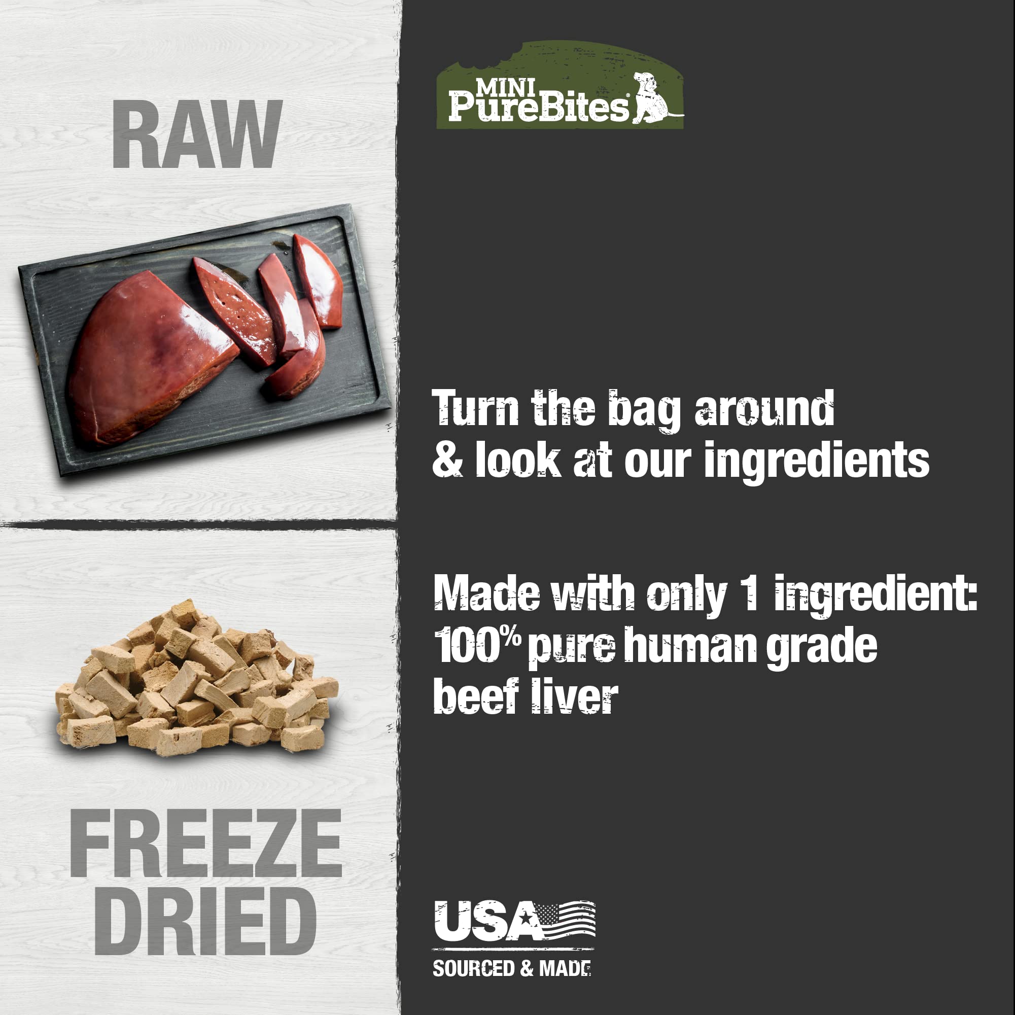 PureBites bag with recyclable packaging promotes eco-friendly choice and daily rewards.