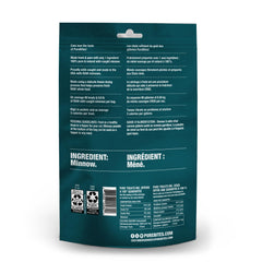 PureBites Minnow ingredient closeup highlights 100% wild-caught minnow.