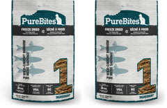 PureBites Minnow 2-pack on shelf shows simple protein snack for cats.