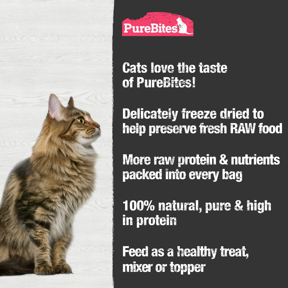 PureBites sabores naturales, sin colores ni azúcares añadidos para gatos.