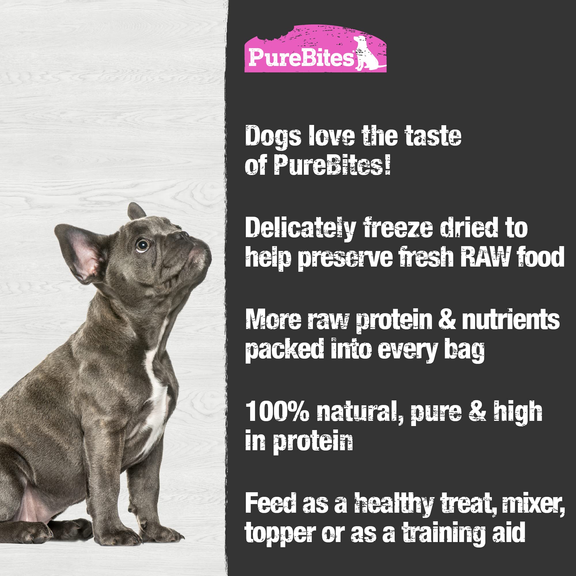 PureBites salmon dog treats close-up shows crisp texture and inviting aroma.