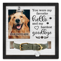 PUREFLY dog memorial frame with collar mount for a lasting pet tribute