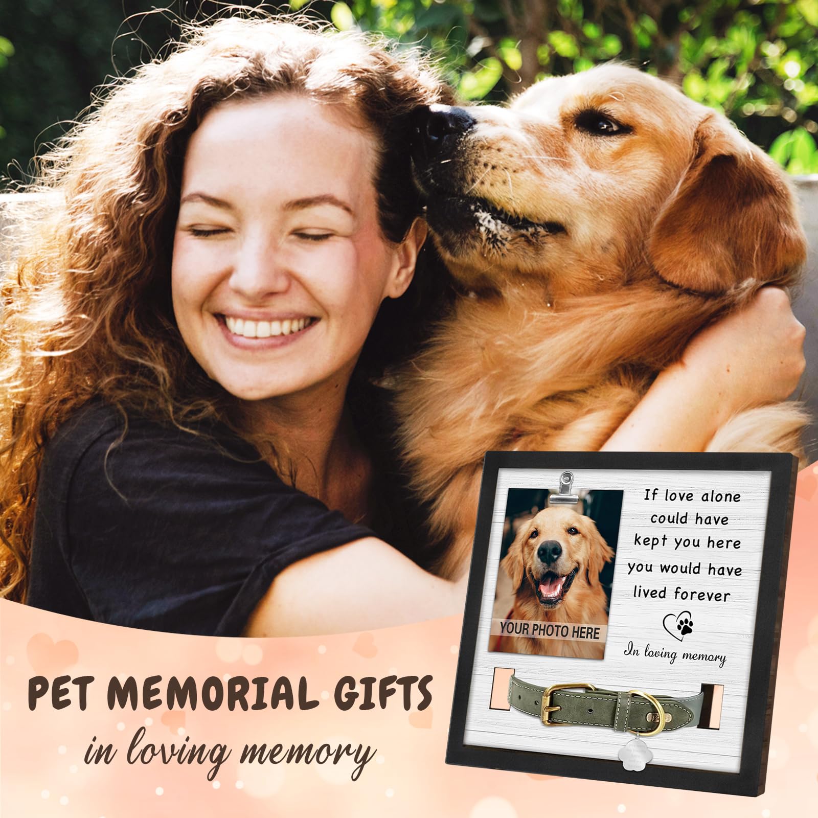 PUREFLY memorial frame inscription area adds a gentle memory touch.