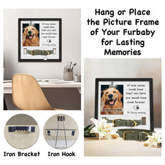 PUREFLY memorial frame photo display showcases a beloved pet portrait.