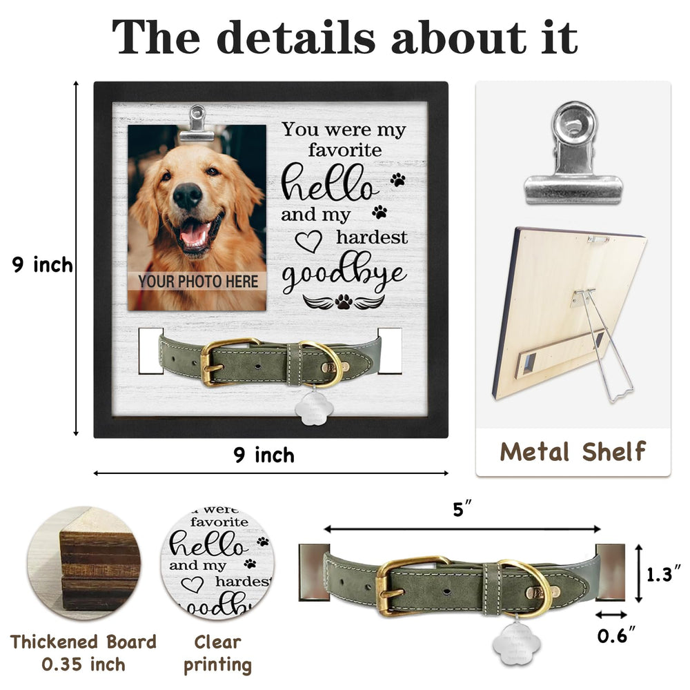 PUREFLY pet memorial frame displayed on a shelf for everyday remembrance