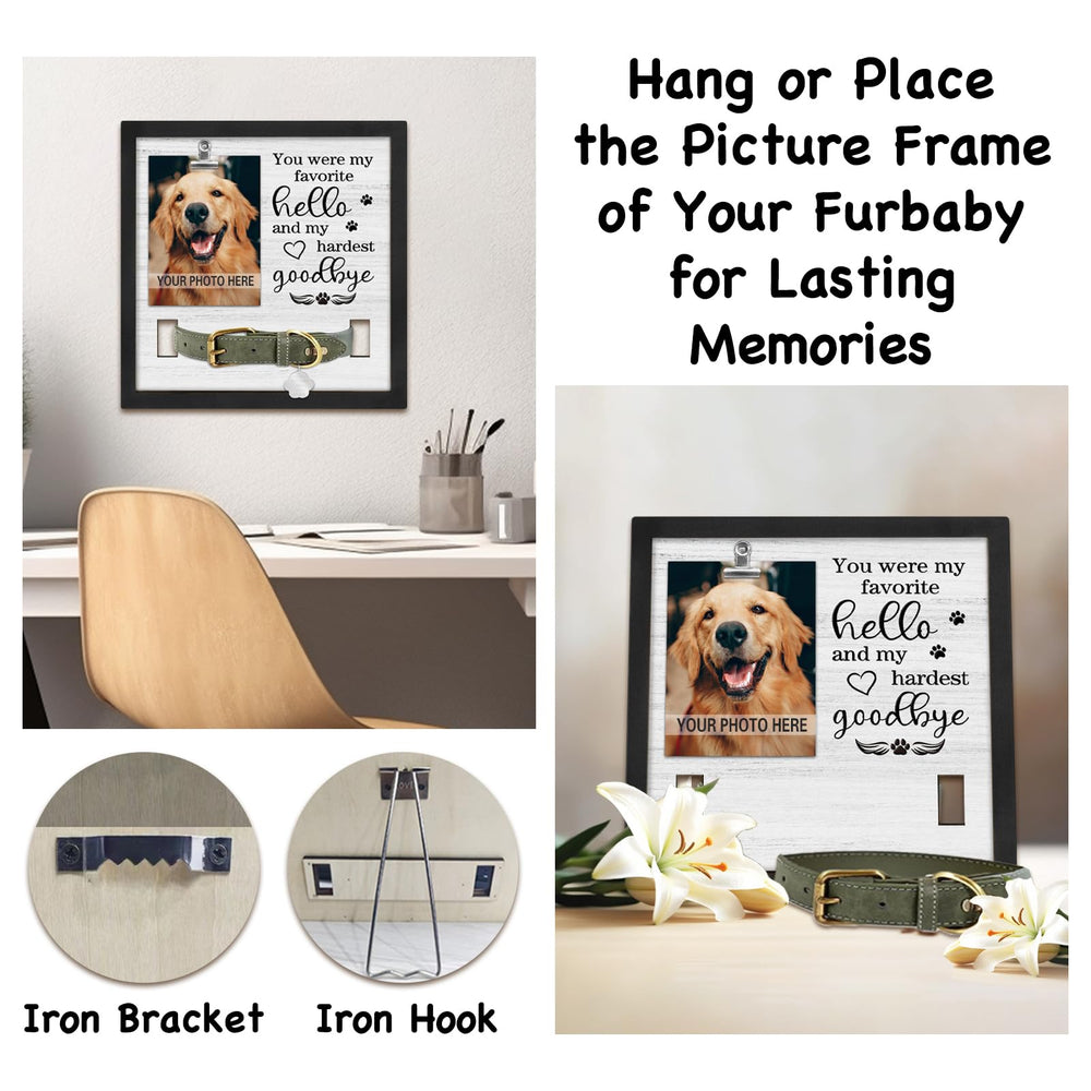 PUREFLY pet memorial frame with 0.35-inch thick wood panels for durable display