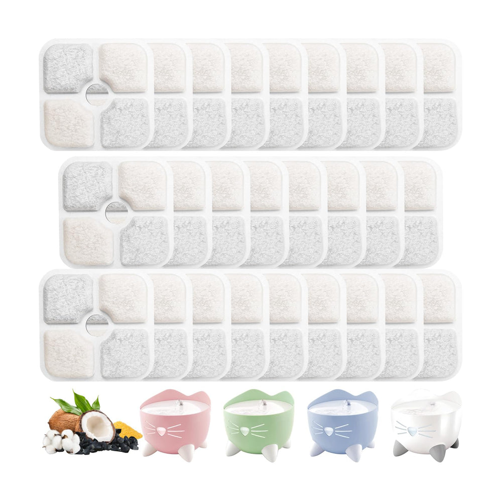 PureSturdy 26-pack filter compatibility with Catit PIXI fountain improves water quality.