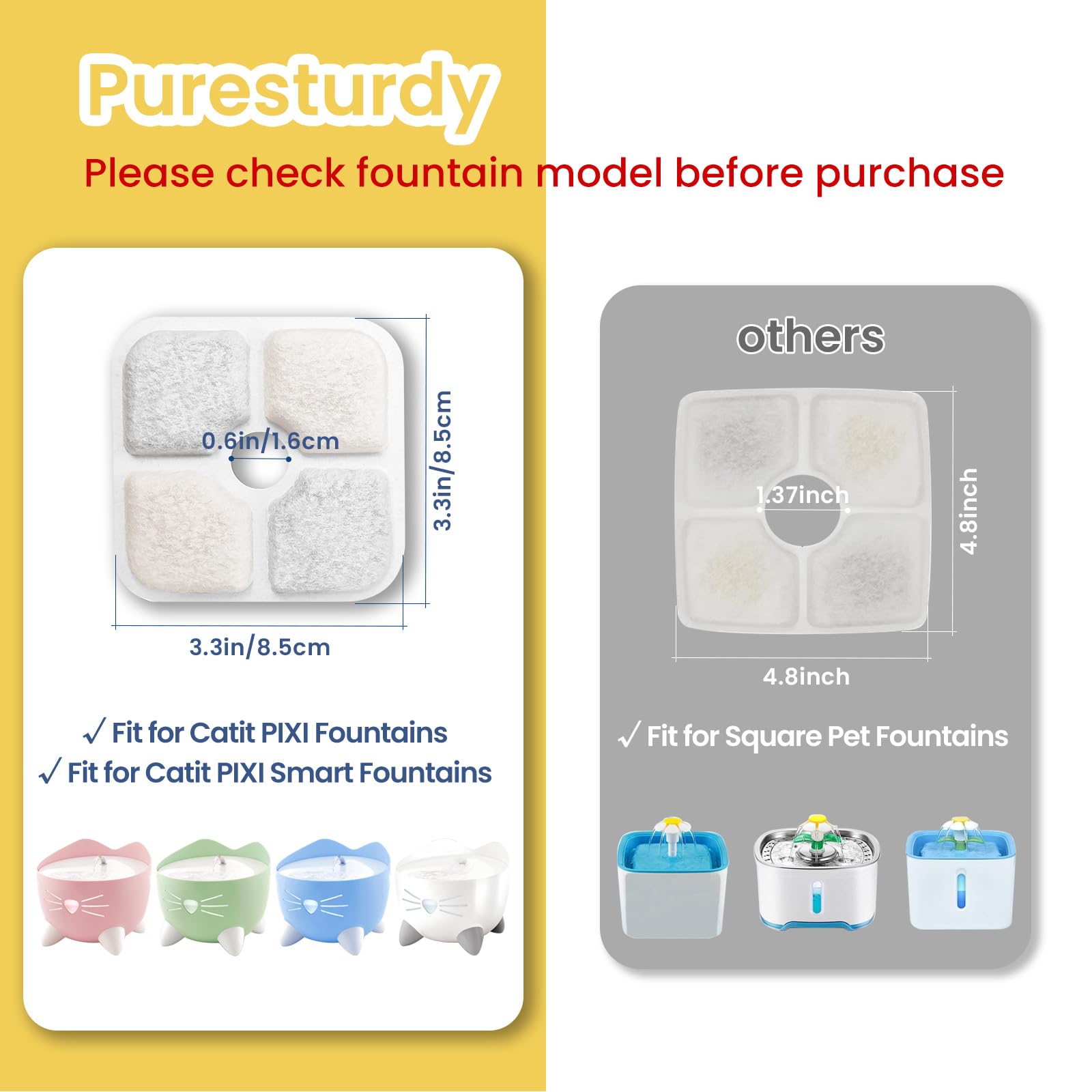 PureSturdy triple filtration with ion-exchange resin, carbon, and cotton improves flavor and purity.