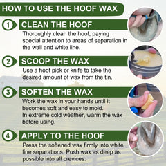 Protective coating on a hoof after shoeing with Pure Sole Hoof Wax.