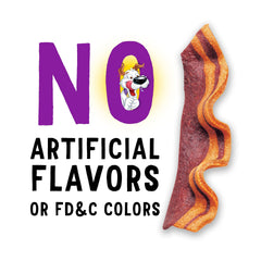 Purina Beggin' Strips bacon-cheese dog-treat closeup shows chewy texture appealing to dogs.