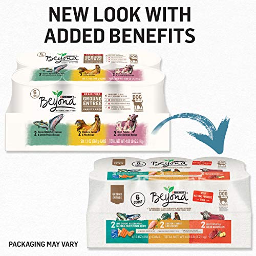 Purina Beyond Ground Entree cod 13oz can highlighting MSC-certified cod.