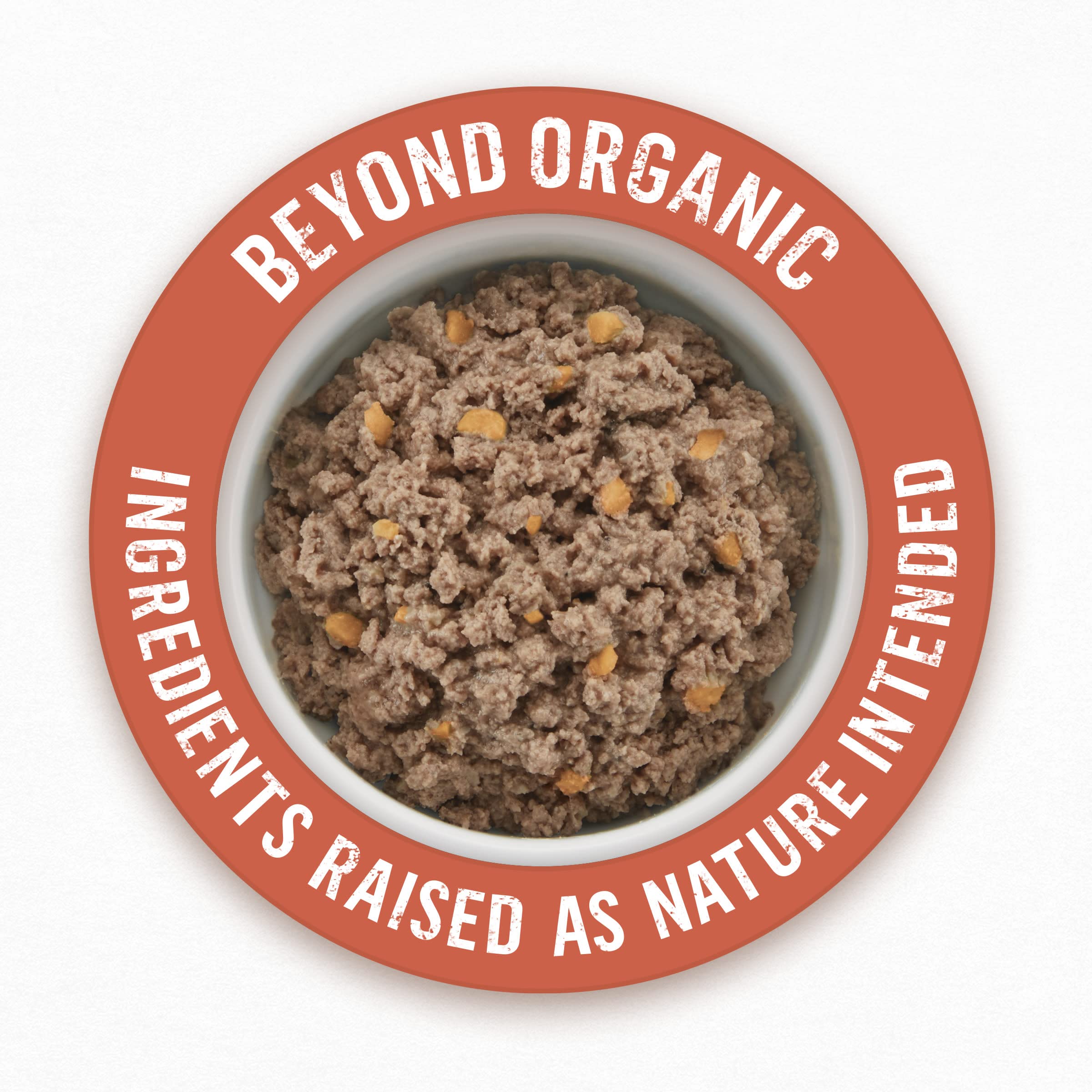 Purina Beyond Organic served in a bowl showing chicken and sweet potato entree