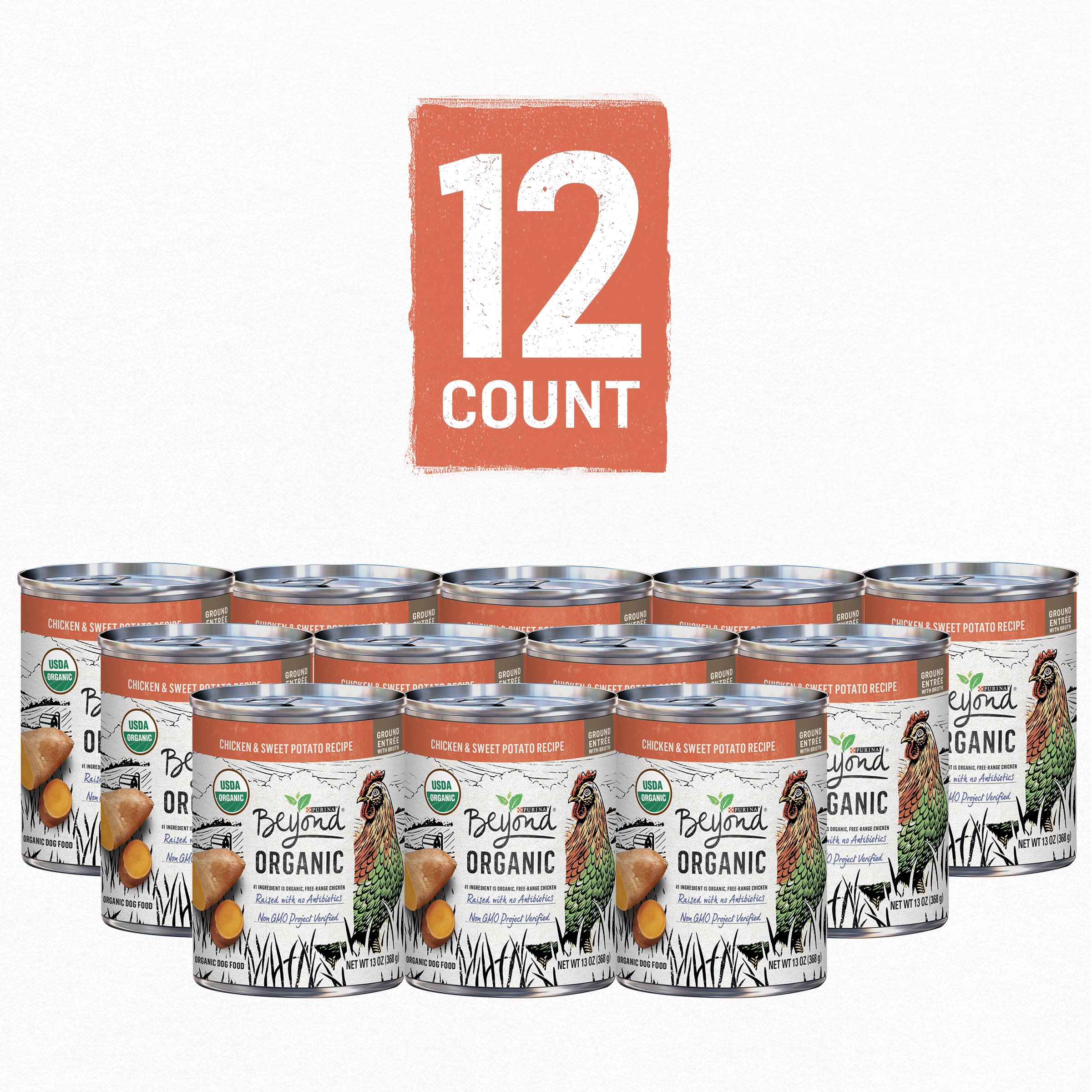 Purina Beyond Organic can with USDA Organic Seal for trusted ingredients