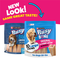 Purina Busy Bone Original 10ct centro carne real para masticación satisfactoria